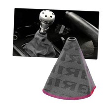 Car Shift Boot Cover, Fabric Shifter Lever Knob Boot Dustproof Cover with Gray
