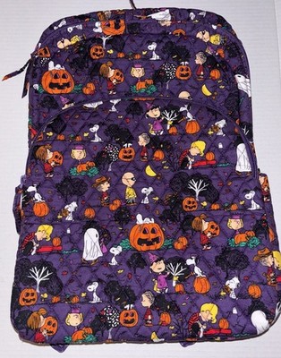 Vera Bradley Limited Edition Snoopy peanuts Halloween purple quilted bookbag I got a rock…” ?? But you main image 2
