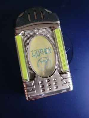 Vtg Refillable Butane Cigarette Lighter Lucky 7-Dice WORKING C2