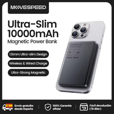 MOVESPEED 10000mAh Magnetische Powerbank Schnellladen Wireless iPhone Samsung