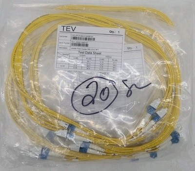 (20 Pack) Jumper Fiber Duplex SM Single-Mode Cables LC/LC 8ft