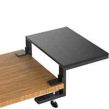 ARES WING Clamp-On Desk Extender & Monitor Shelf – 15" Space Booster, Free