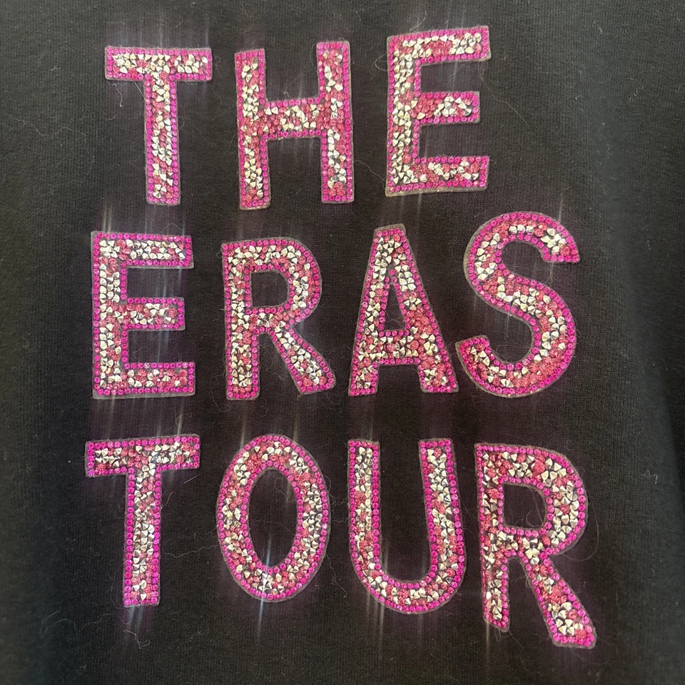 Taylor Swift The Eras Tour Merch Quarter para mujer talla 2XL negro rosa brillante Rin Foto 3 de 4