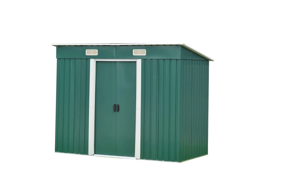 Gerätehaus Geräteschuppen Fundament Gartenhaus Schuppen Mülltonnenbox Metall - Bild 2 von 4