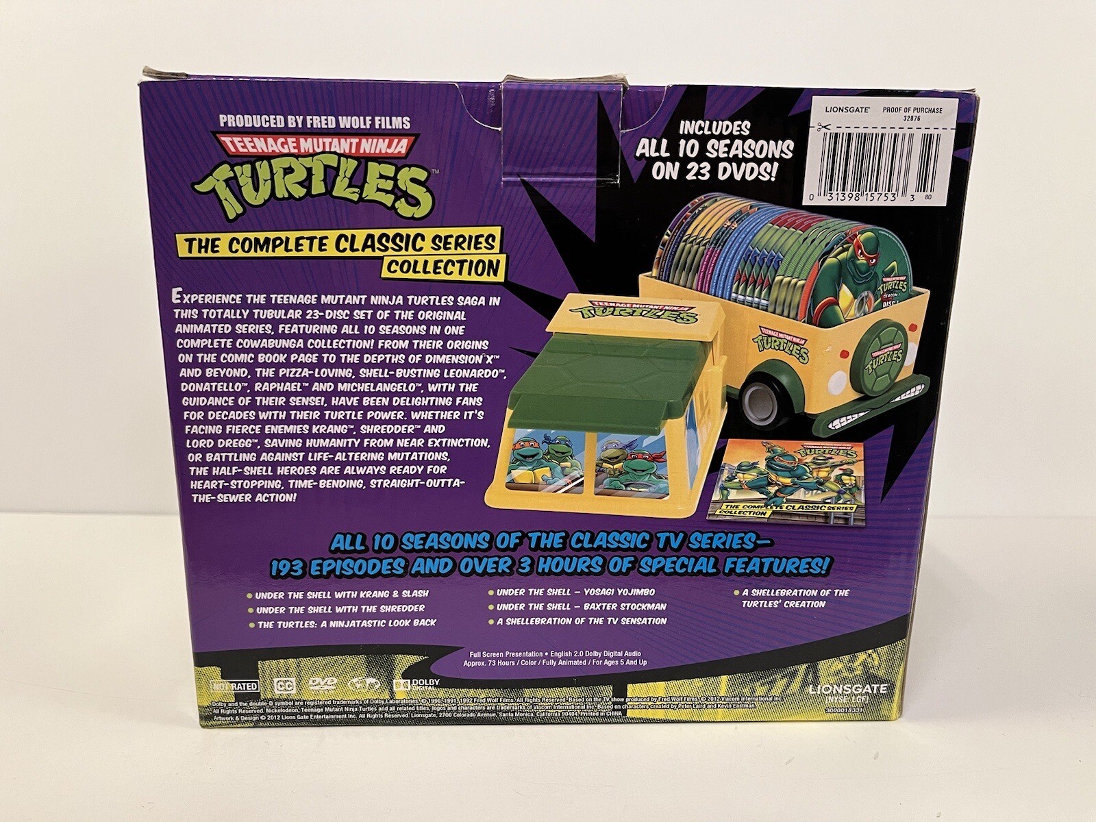 1988 Teenage Mutant Ninja Turtles Complete Classic Series DVD