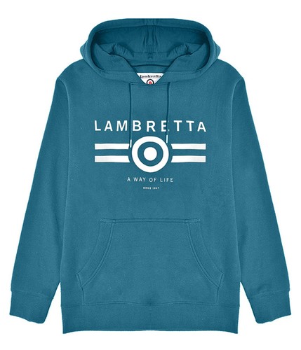 Cordón con capucha para hombre Lambretta forrado en lana canguro cordón con capucha - Imagen 17 de 25