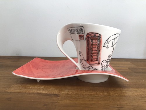 VILLEROY & BOCH Porcelain 'NEW WAVE' Caffe' Series LONDON CUP & SAUCER SET - Picture 18 of 20