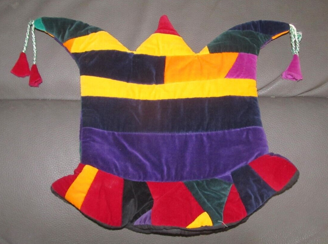 Multi Colored Jester Hat Small Halloween Renaissa… - image 1
