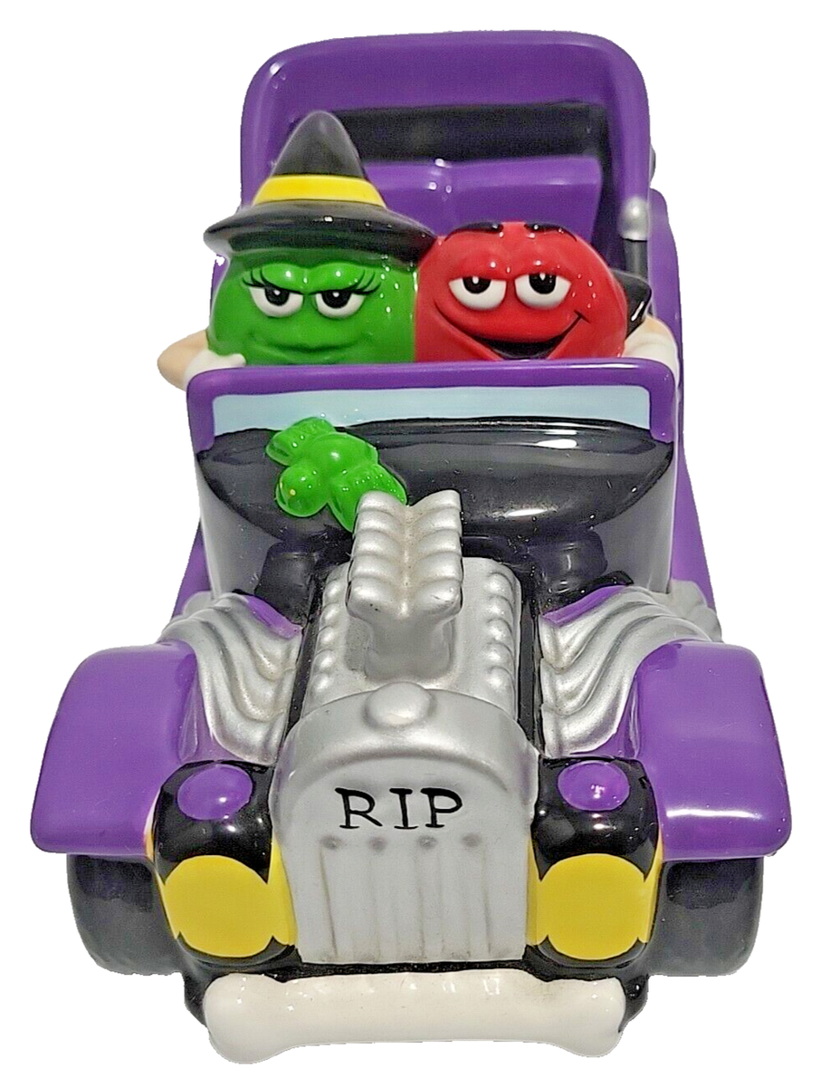 m&m's M&M Halloween Purple Ceramic Collector RIP Roadster Vintage