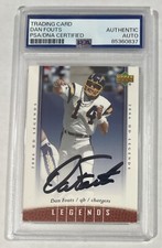 2006 UD Legends Dan Fouts Auto Autograph Signed Card Rare PSA HOF