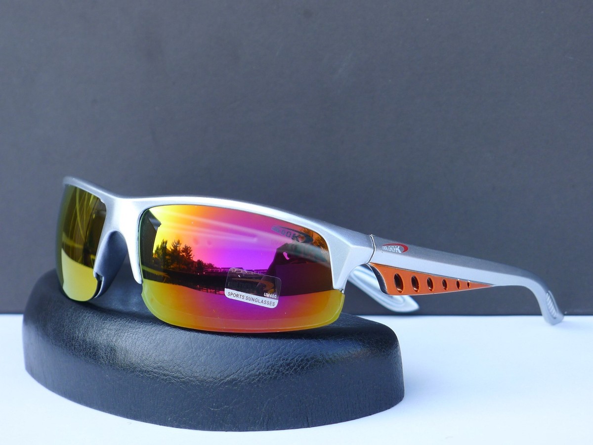 Coolook Mens Wrap Sport Sunglasses Color Mirrored Shades Soft