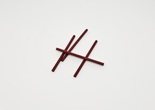 LEGO Hose Rigid 3mm D.8L / 6.4CM 75C08 DARK RED X4 NEW (B11)