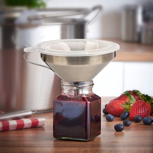 Feines Lebensmittelfilter Sieb Trichter - Für Saft, Milch, Kaffee, Öl