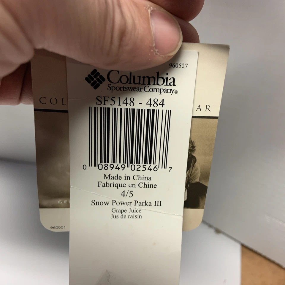 Parka de invierno Columbia jugo de uva XXS 4/5 nueva Foto 3 de 4