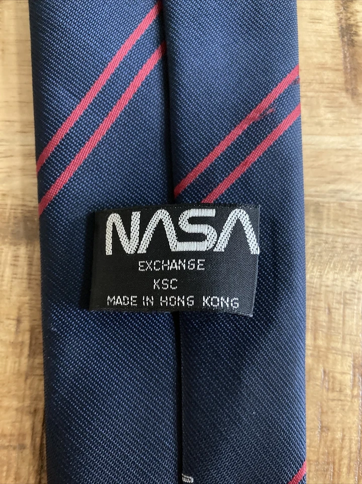 "Corbata con logotipo de la NASA Kennedy Space Center transbordador astronauta 57"" azul" Foto 3 de 4
