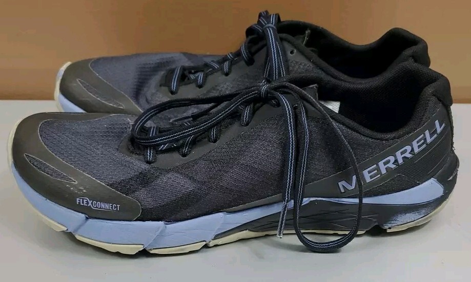 Scarpe Merrell donna 8 5 nere metallizzate ad accesso nudo piste da corsa flessibili