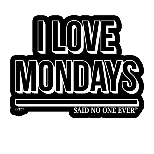 2 x Car Stickers - i love mondays snoe Decal Truck Bumper Laptop Window ...
