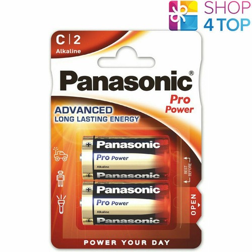 2 PANASONIC ALKALINE PRO POWER C LR14 BATTERIES 1.5V BABY R14 MN1400