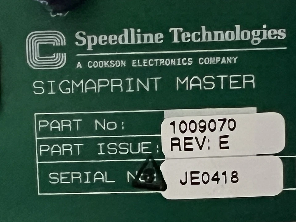 MPM Accuflex Master Card 1009070 Speedline Technologies Printer PC Board JE0418 - Image 4 of 4