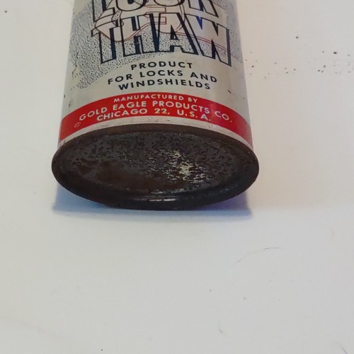 VINTAGE GOLDEN EAGLE LOCK THAW OIL 4 OZ OILER TIN FULL  584-W - Picture 7 of 8