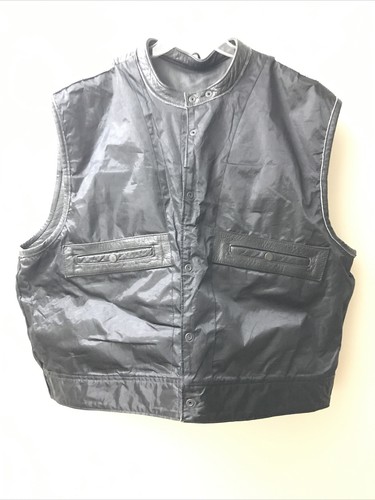 XELEMENT ADVANCED MOTORCYCLE GEAR MEN'S LEATHER BIKER VEST SIZE 5X - Picture 10 of 11