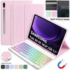 For Samsung Galaxy Tab S9 FE 10.9" X510 S9 S8 S7 11" Tablet Keyboard Case Cover