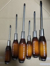 VESSEL 100 Phillips flat screwdriver 6-piece set penetrating wooden handle Japan