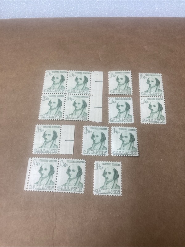 U.S. 1967 Gallatin MNH Mint 1.25c BLOCK+ 10 Stamps; Scott # 1279 $1 Ships. DEAL!