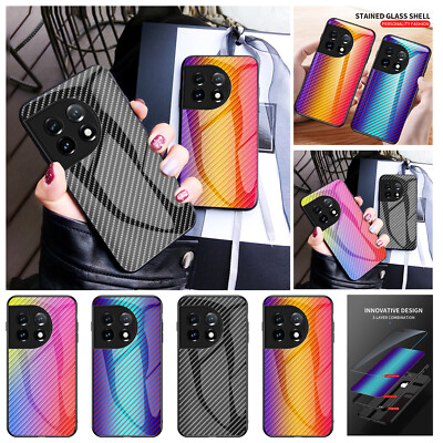 For OnePlus 12 Nord CE4 CE3 N30 Asus Meizu Glass Case Silicone Back Phone Cover