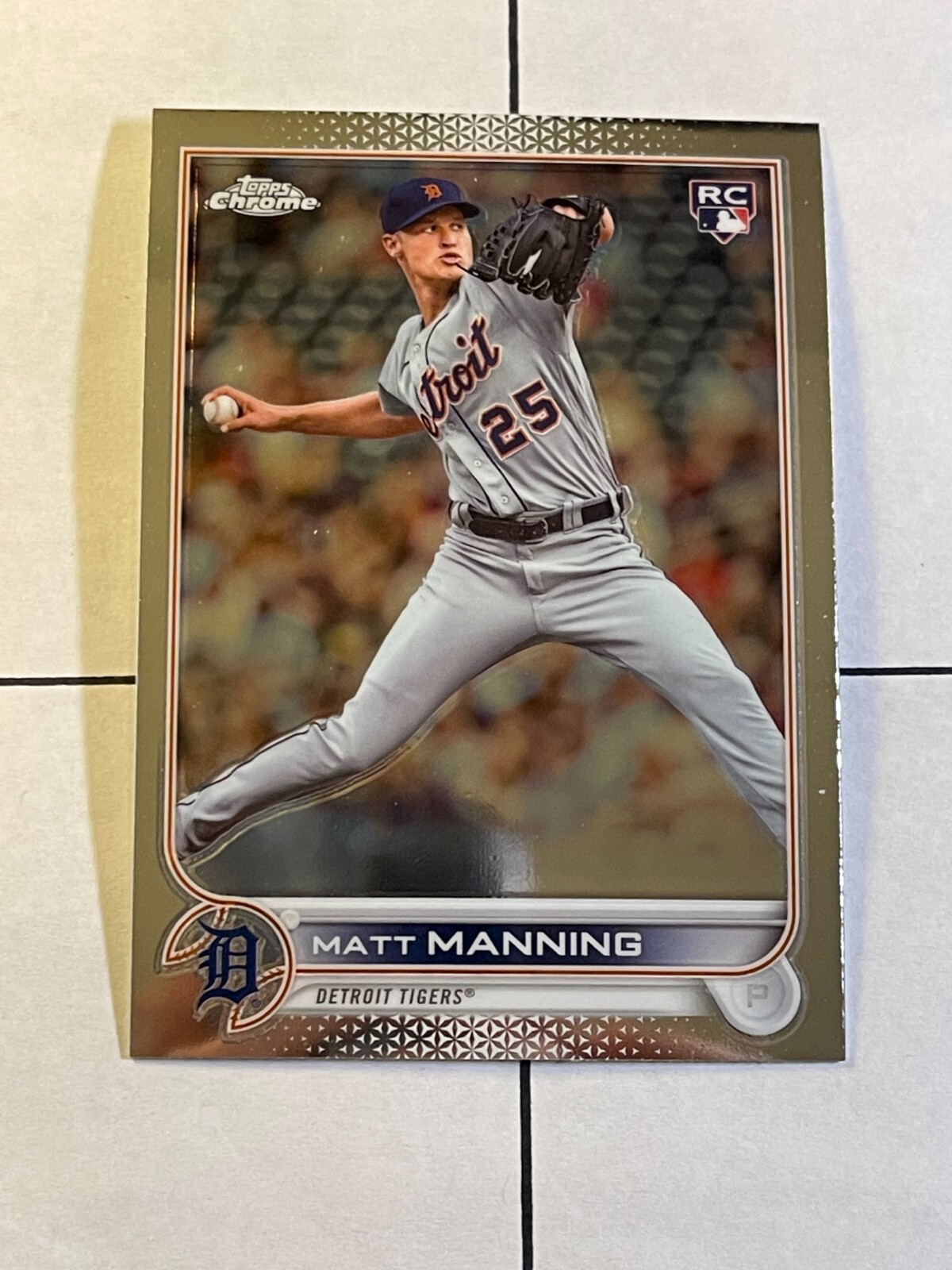 Matt Manning 2022 Topps Chrome Rookie Card RC #57 Detroit Tigers
