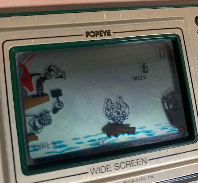 Nintendo Game Watch Popeye Japan 1981 PP-23 Screen Used Tested