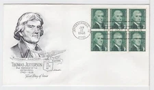 TurtlesTradingPost- Thomas Jefferson 1 Cent- 1968 #1278 FDC Artmaster Cachet