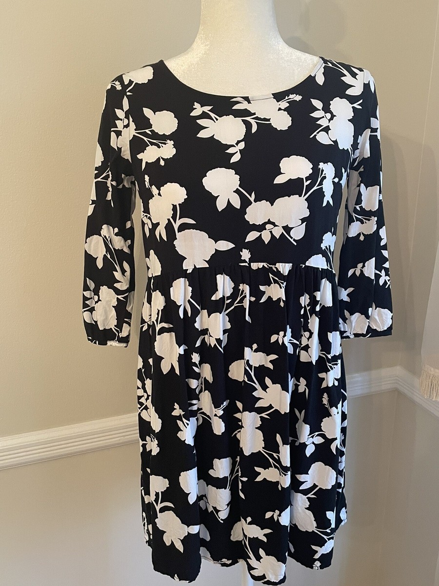 old navy black and white floral dress Womens Size Small Print Back Zip Very Nice!! neck spaghetti straps asymmetrical navy blue ball gowns Plus Size Formal Cape Colour:burgundy