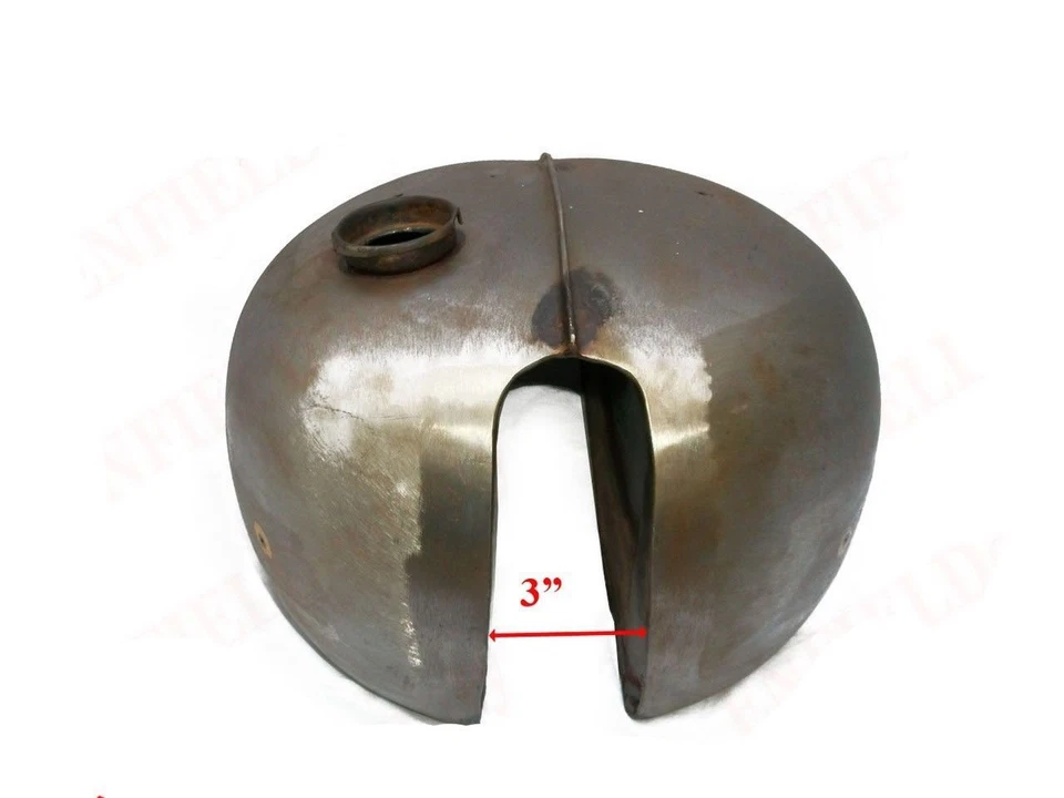 Tanque de combustible de gasolina de metal desnudo de la década de 1950 + parrilla para Triumph 6t Thunderbird Foto 4 de 4