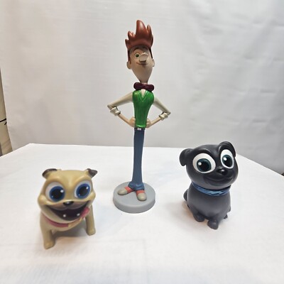 3 Disney Junior Puppy Dog Pals Surprise Action Toy Figures Rolly Bob