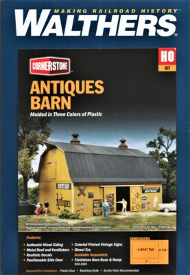 HO Scale Walthers Cornerstone 933-3339 Antiques Barn Building Kit 