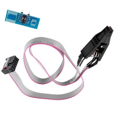 SOIC8 SOP8 Flash Chip IC Test Clips Socket Adpter BIOS/24/25/93 USB Programmer 