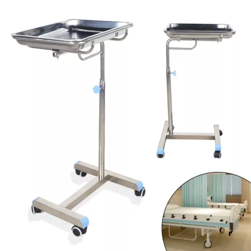 Portable Medical Tattoo Trolley Stand Medical Tray Beauty Spa Tray Tray w/Wheels - Picture 1 of 16