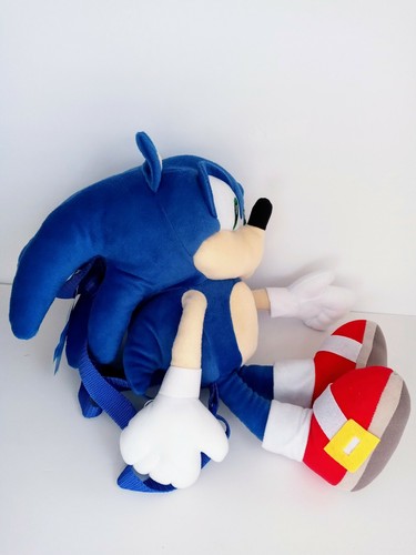 Sonic The Hedgehog 18" Large Plush Backpack Stuffed Figure Kids Sega Video Gamer - Picture 8 of 8