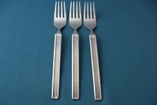 3 Large Dinner Forks Noritake EROS 18/8 Stainless Japan 7 3/4"