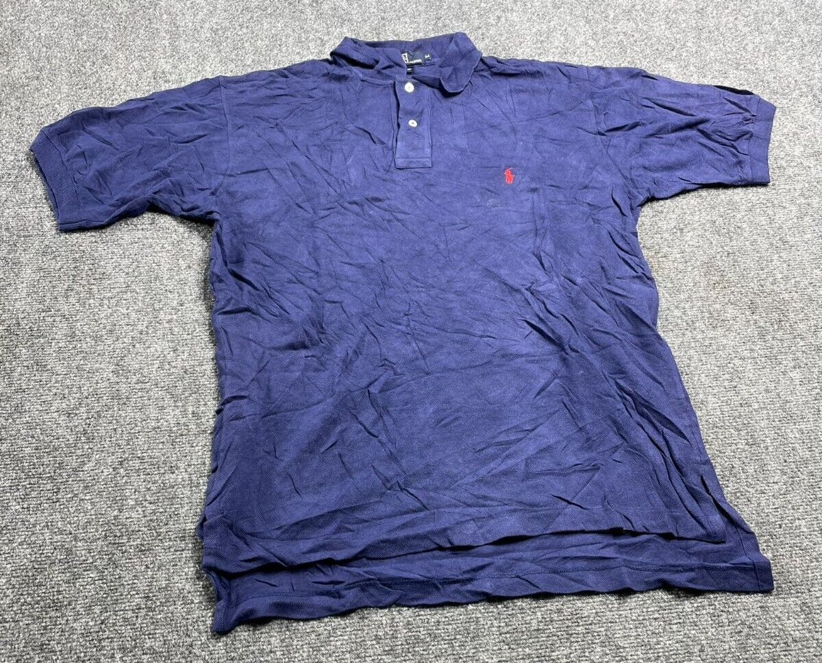 Polo uomo Ralph Lauren mezza manica colletto rosso pony cotone regular taglia M