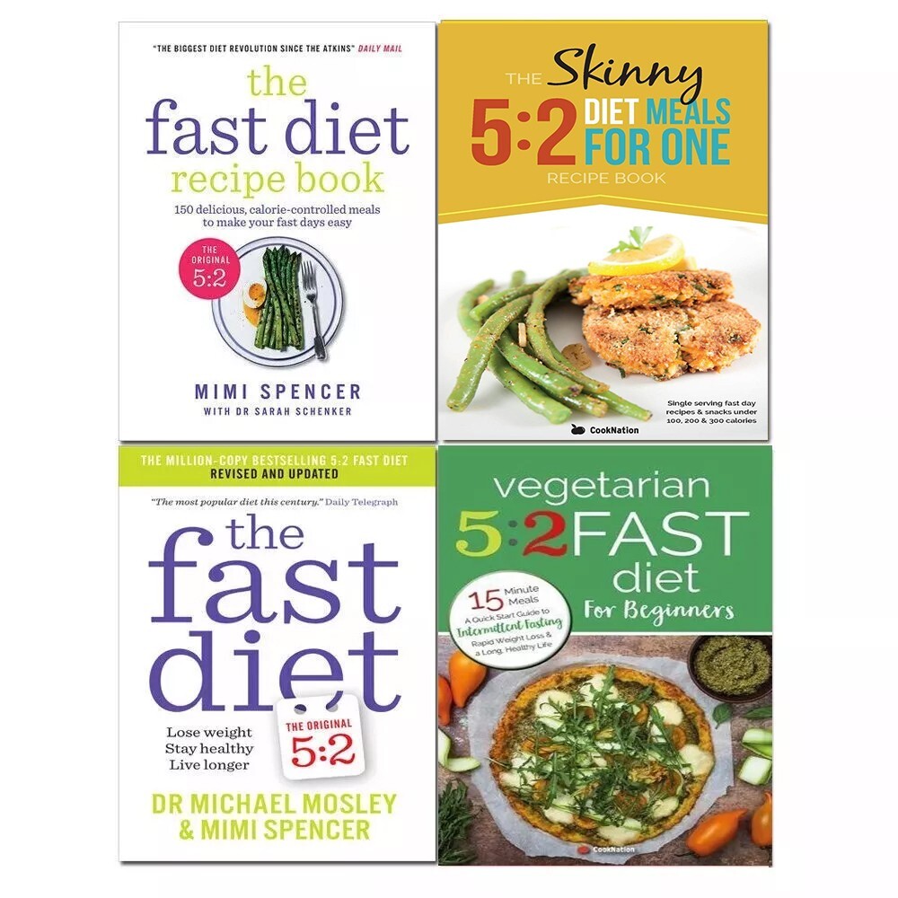 Vegetarian 5:2 Fast Diet,Fast Diet Recipe, Skinny 5:2 Diet Meals For One 4 Books
