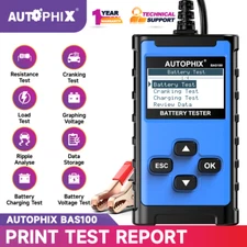 12V 24V Car Battery Tester 100-2000CCA Load Charging Cranking System Checker