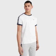 Image of Tommy Hilfiger Cotton Short Sleeve T-Shirt in White Size M