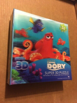 NEW/SEALED DISNEY/PIXAR FINDING DORY - SUPER 3D PUZZLE - 24 PIECES - 18'' X 12''