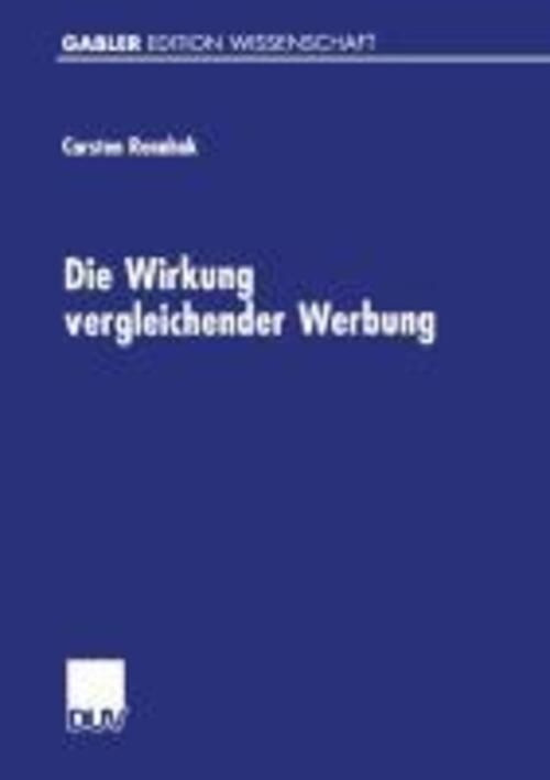 Thumbnail - Die Wirkung Vergleichender Werbung | Carsten Rennhak | Taschenbuch |