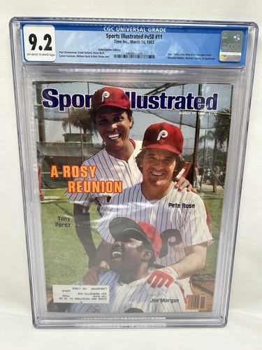 Pete Rose Phillies Sports Illustrated March 14, 1983 Graded Magazine CGC 9.2 MLB