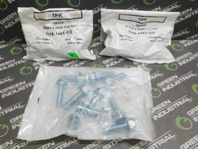 NEW Lot of 30 Grade 5 SERR FLG M/S 7/16-14x1-1/2 Zinc Plated Coarse Thread
