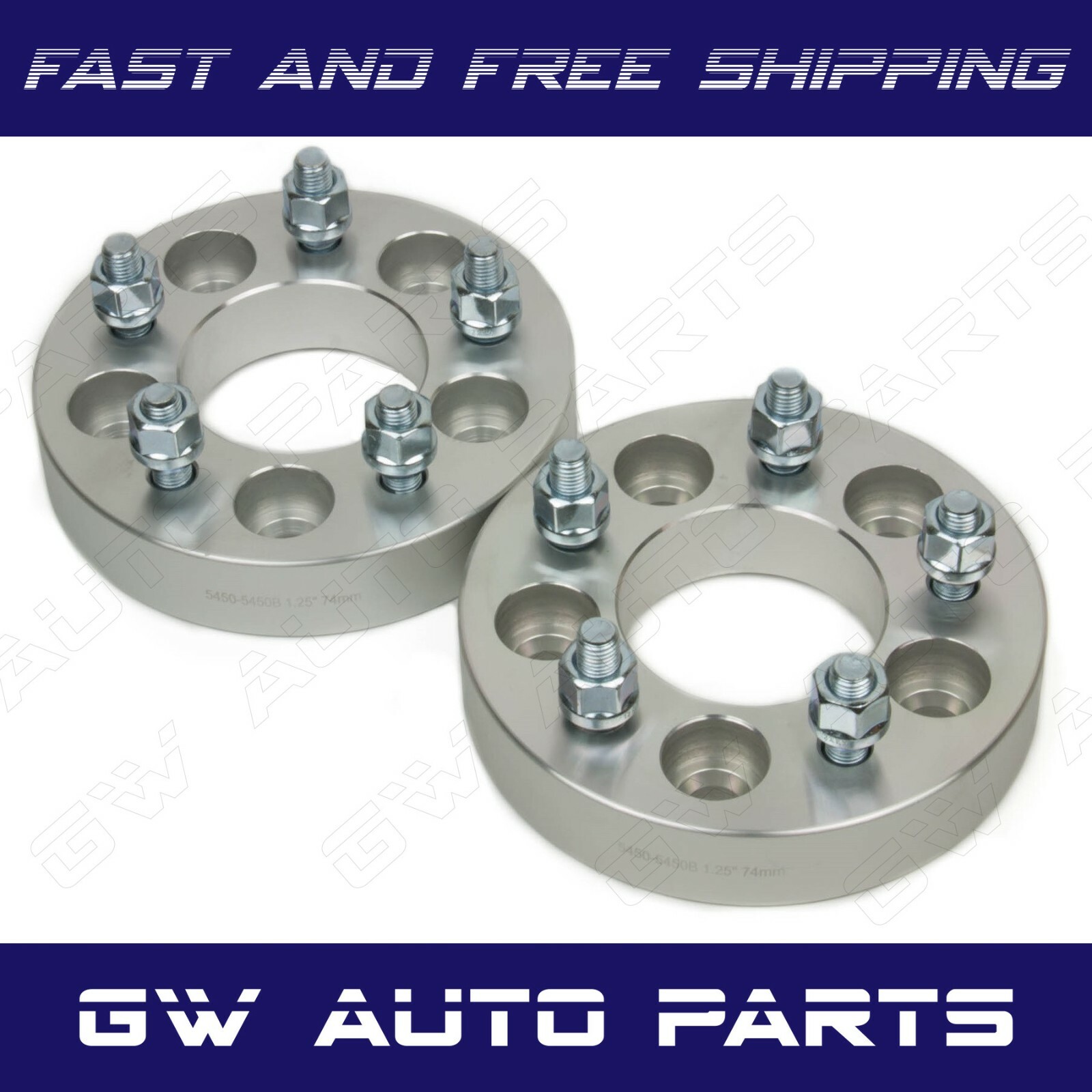 2 PC 1.25" WHEEL SPACER ADAPTERS 5X4.5 TO 5X115 5x114.3 to 5x115