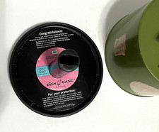 DISK-GO-CASE Green Avocado 45rpm Record 60's VTG Carrying Case Holder  Flyer